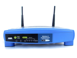 Image of a wireless router. PCvet can help design and install your wireless networks with security.
